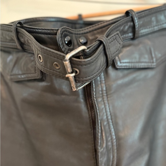 VINTAGE AMF era Harley Davidson Leather Pants with Belt 36 - Picture 8 of 8